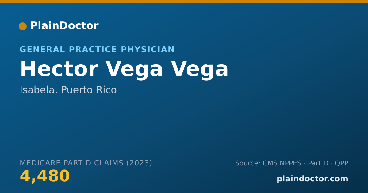 Shareable card for Hector Vega Vega - General Practice Physician, Isabela, PR