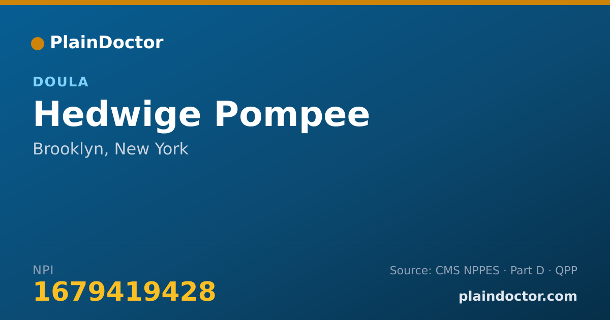 Shareable card for Hedwige Pompee - Doula, Brooklyn, NY