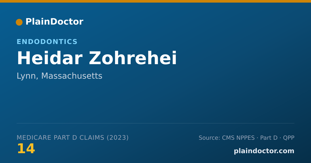 Shareable card for Heidar Zohrehei - Endodontics, Lynn, MA