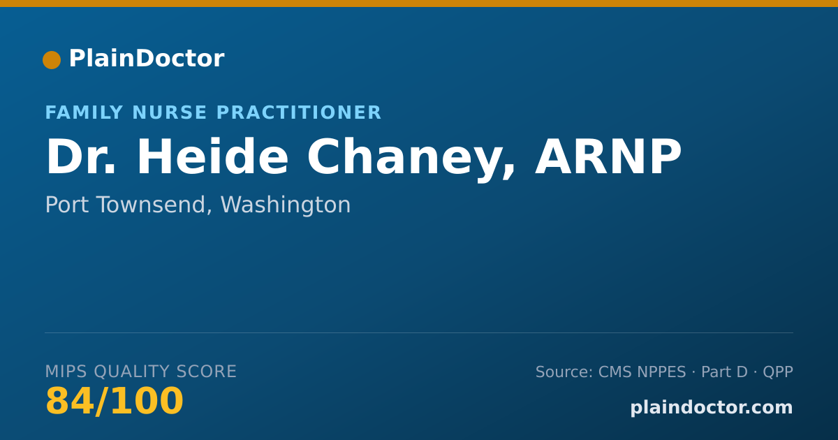 Shareable card for Heide Chaney, ARNP - Family Nurse Practitioner, Port Townsend, WA