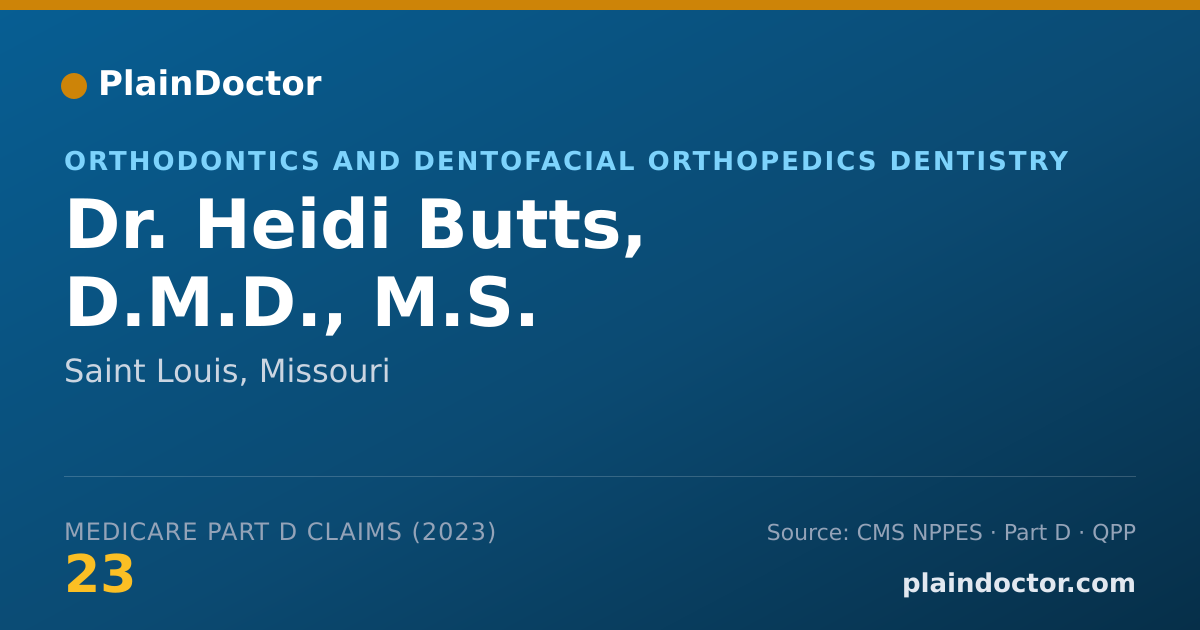 Shareable card for Heidi Butts, D.M.D., M.S. - Orthodontics and Dentofacial Orthopedics Dentistry, Saint Louis, MO