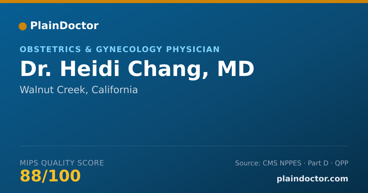Shareable card for Heidi Chang, MD - Obstetrics & Gynecology Physician, Walnut Creek, CA