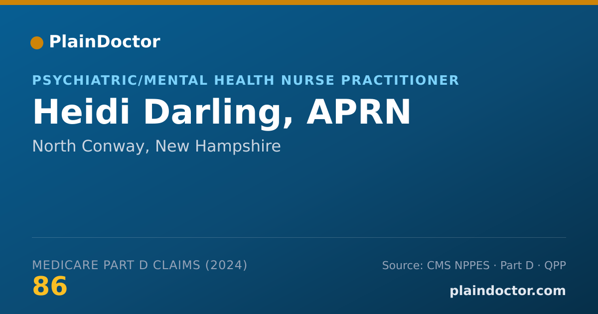 Shareable card for Heidi Darling, APRN - Psychiatric/Mental Health Nurse Practitioner, North Conway, NH