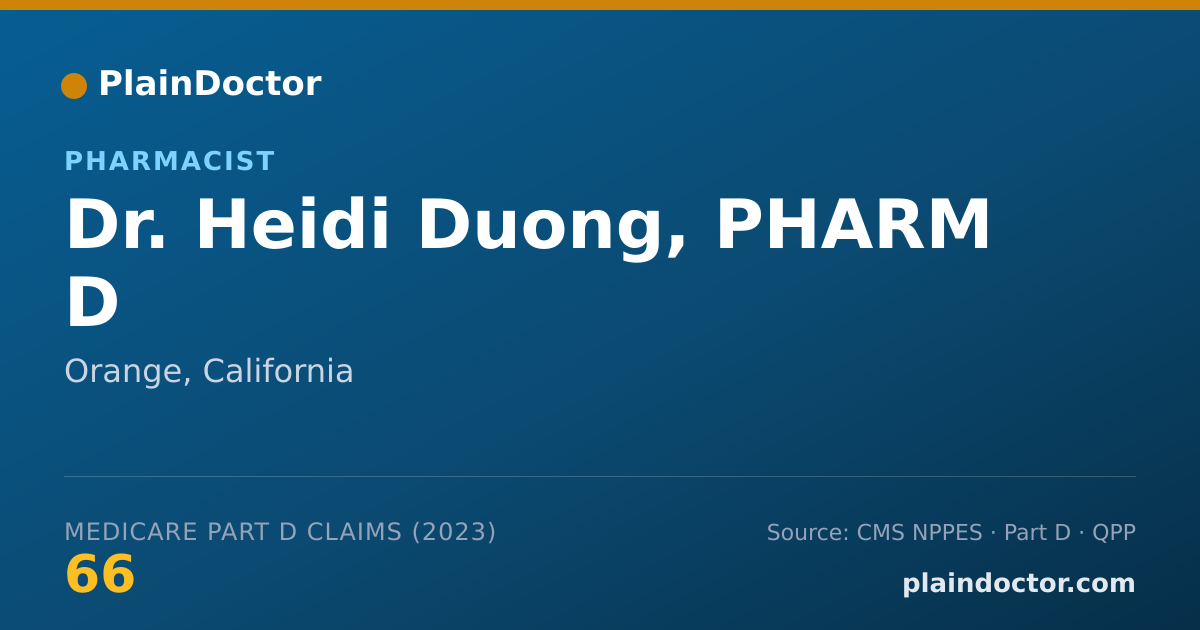 Shareable card for Heidi Duong, PHARM  D - Pharmacist, Orange, CA
