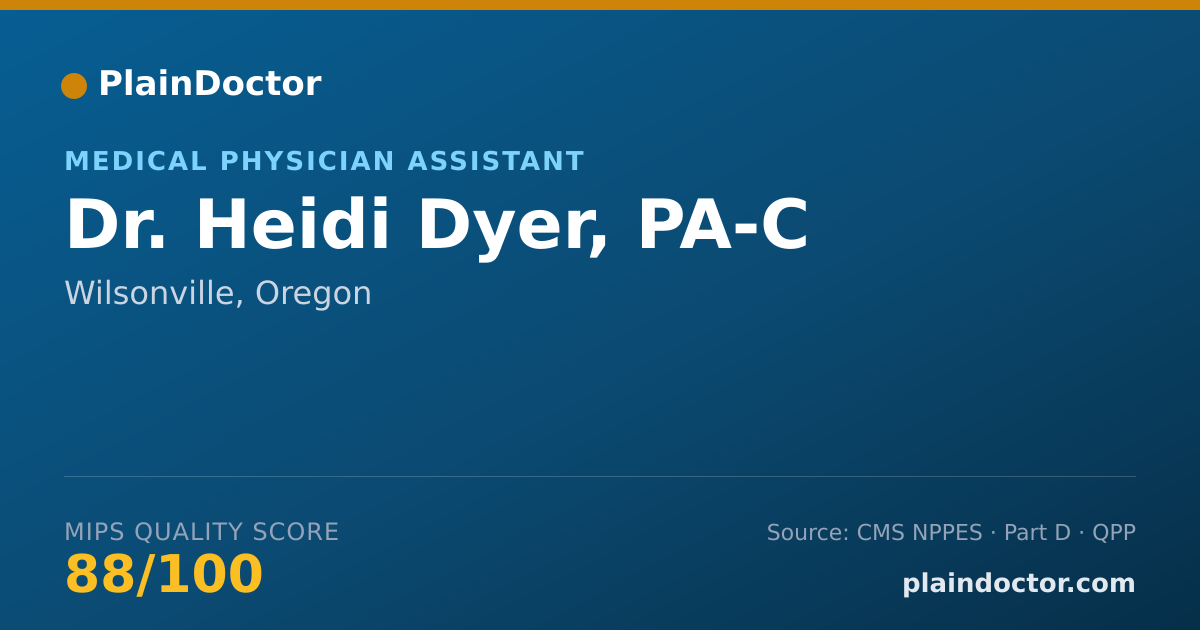 Shareable card for Heidi Dyer, PA-C - Medical Physician Assistant, Wilsonville, OR