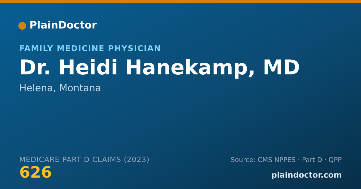Shareable card for Heidi Hanekamp, MD - Family Medicine Physician, Helena, MT