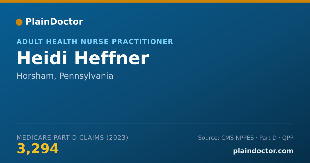 Shareable card for Heidi Heffner - Adult Health Nurse Practitioner, Horsham, PA
