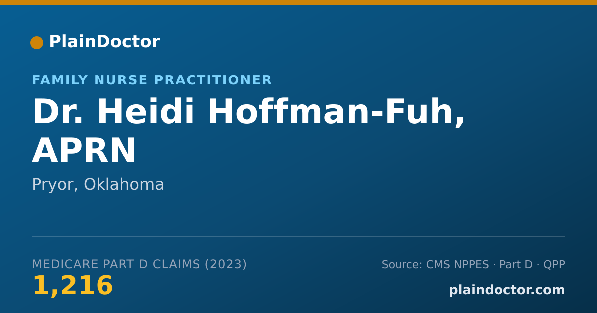 Shareable card for Heidi Hoffman-Fuh, APRN - Family Nurse Practitioner, Pryor, OK