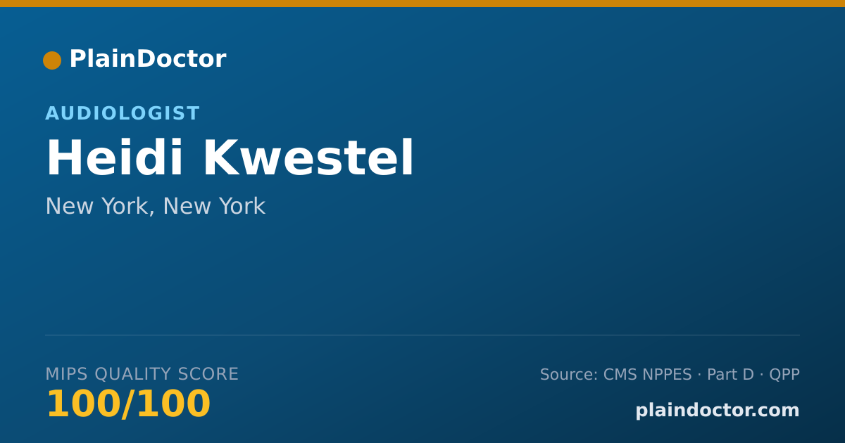 Shareable card for Heidi Kwestel - Audiologist, New York, NY