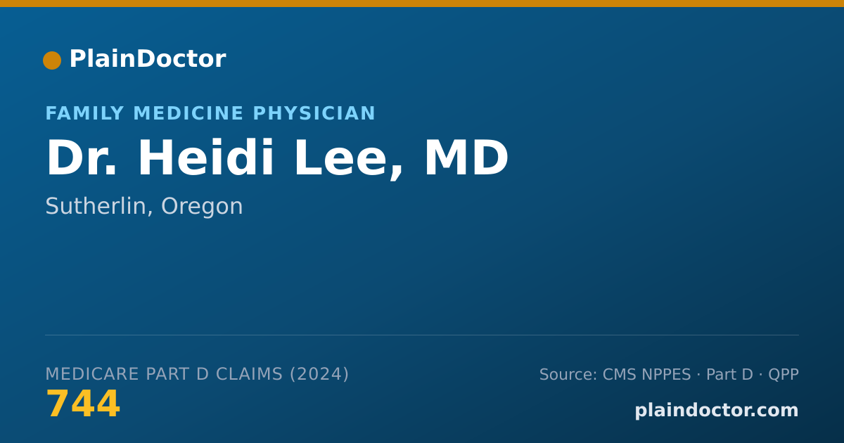 Shareable card for Heidi Lee, MD - Family Medicine Physician, Sutherlin, OR
