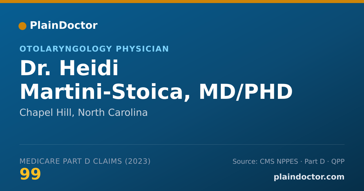 Shareable card for Heidi Martini-Stoica, MD/PHD - Otolaryngology Physician, Chapel Hill, NC