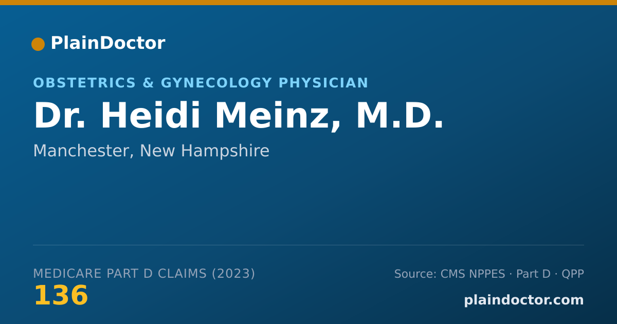 Shareable card for Heidi Meinz, M.D. - Obstetrics & Gynecology Physician, Manchester, NH