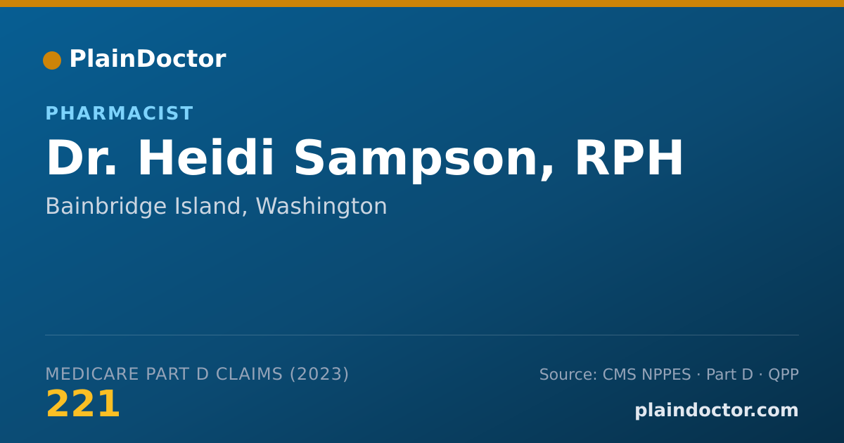 Shareable card for Heidi Sampson, RPH - Pharmacist, Bainbridge Island, WA