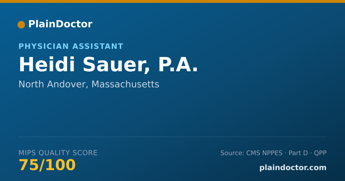 Shareable card for Heidi Sauer, P.A. - Physician Assistant, North Andover, MA