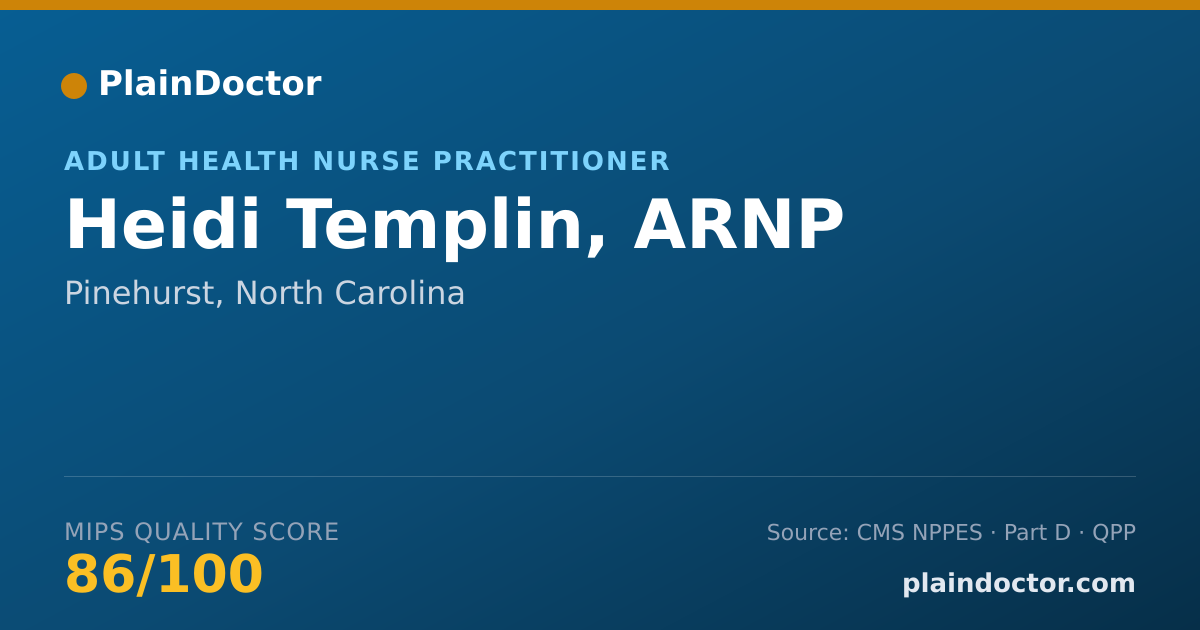 Shareable card for Heidi Templin, ARNP - Adult Health Nurse Practitioner, Pinehurst, NC