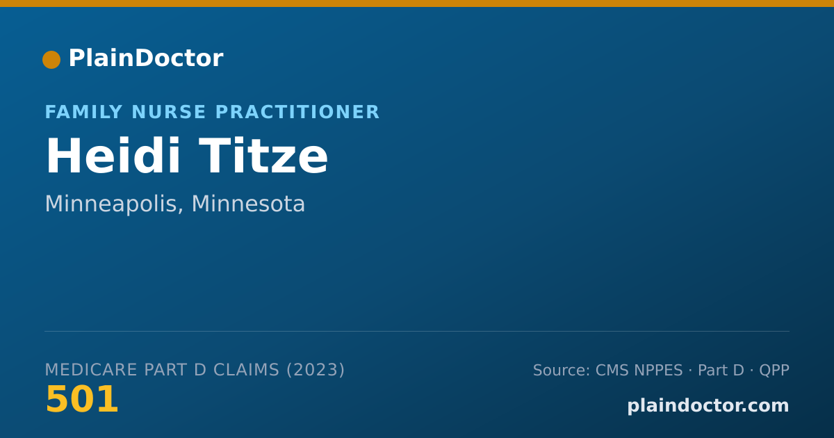 Shareable card for Heidi Titze - Family Nurse Practitioner, Minneapolis, MN
