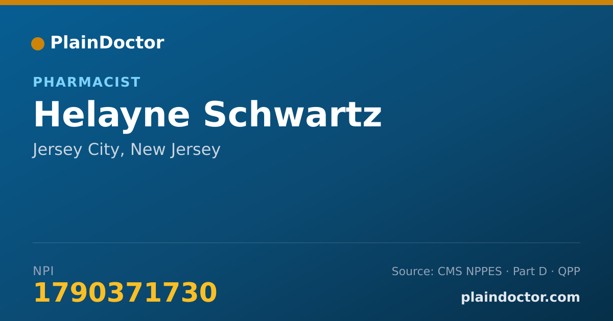 Shareable card for Helayne Schwartz - Pharmacist, Jersey City, NJ