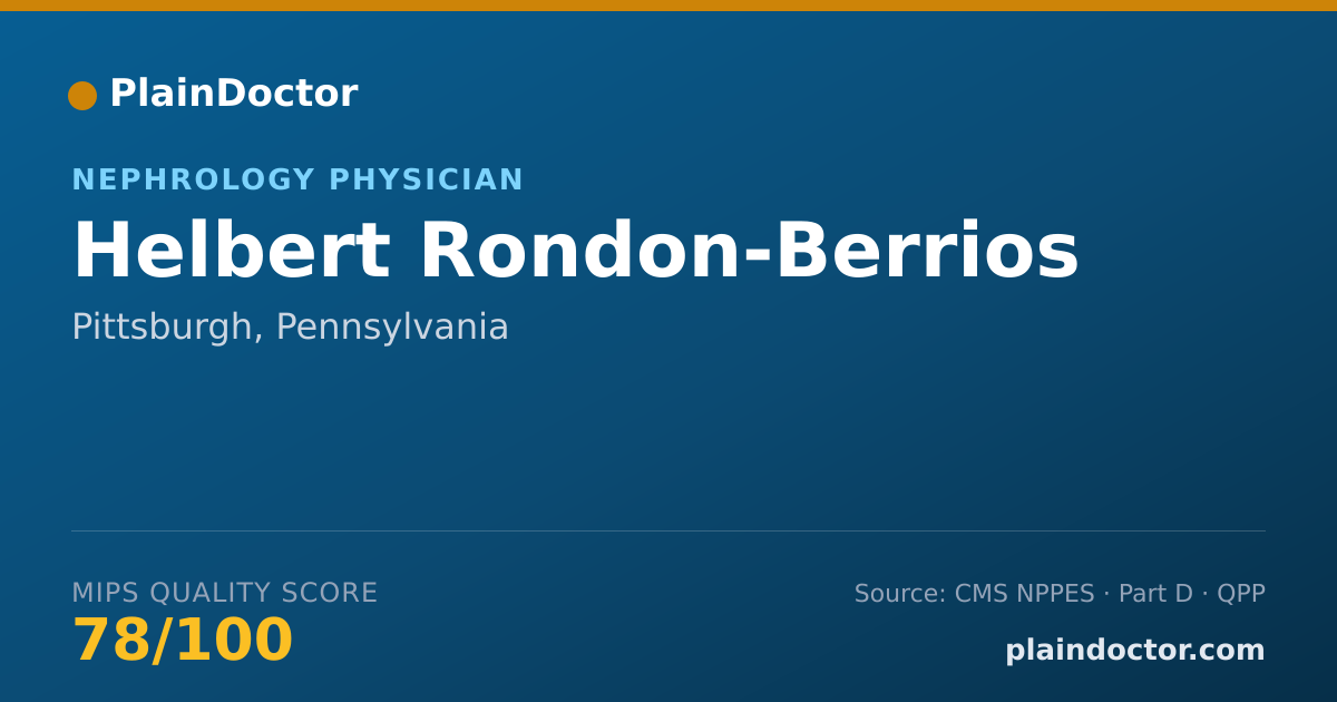Shareable card for Helbert Rondon-Berrios - Nephrology Physician, Pittsburgh, PA