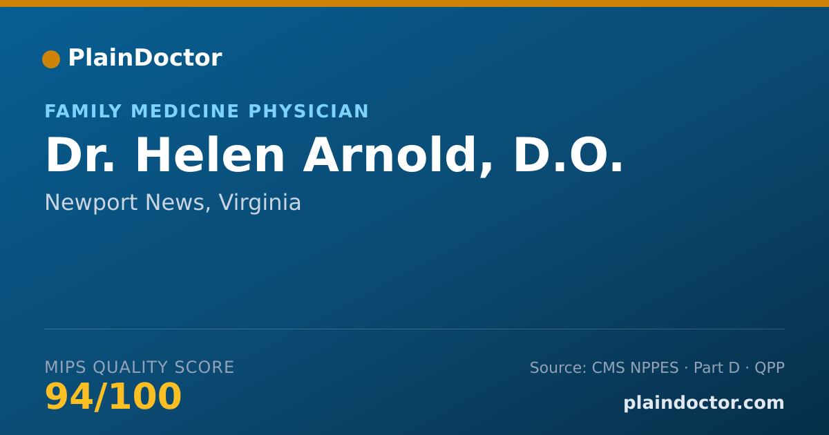 Shareable card for Helen Arnold, D.O. - Family Medicine Physician, Newport News, VA