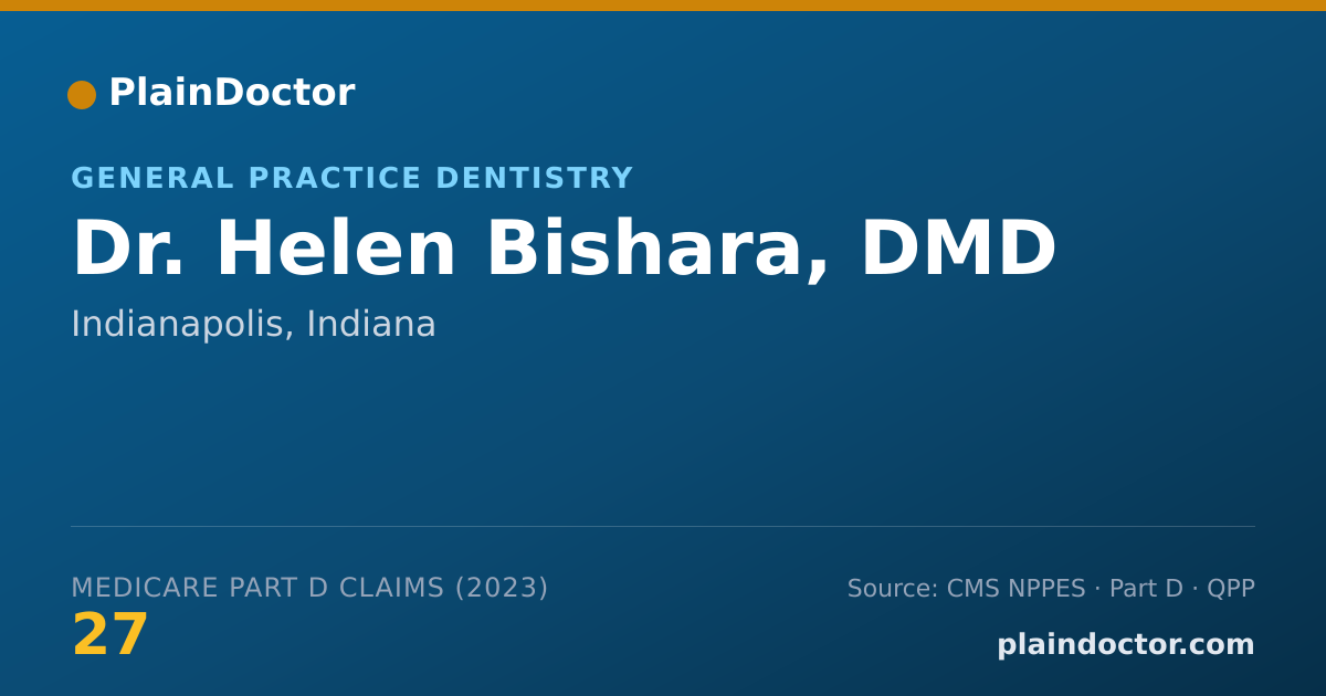 Shareable card for Helen Bishara, DMD - General Practice Dentistry, Indianapolis, IN