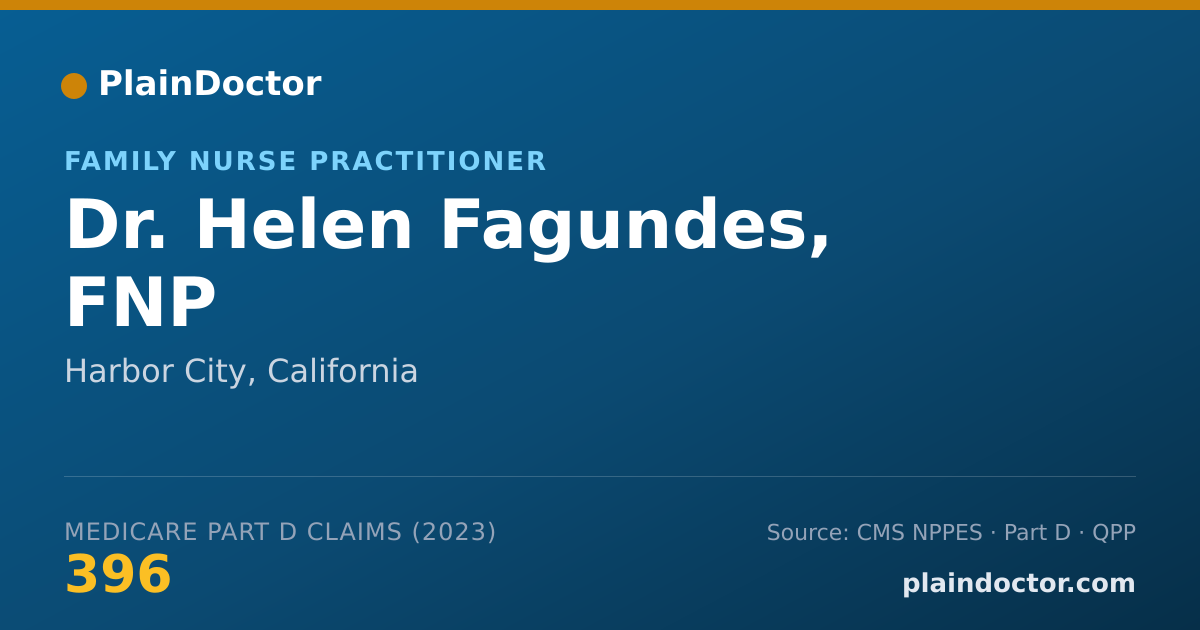 Shareable card for Helen Fagundes, FNP - Family Nurse Practitioner, Harbor City, CA