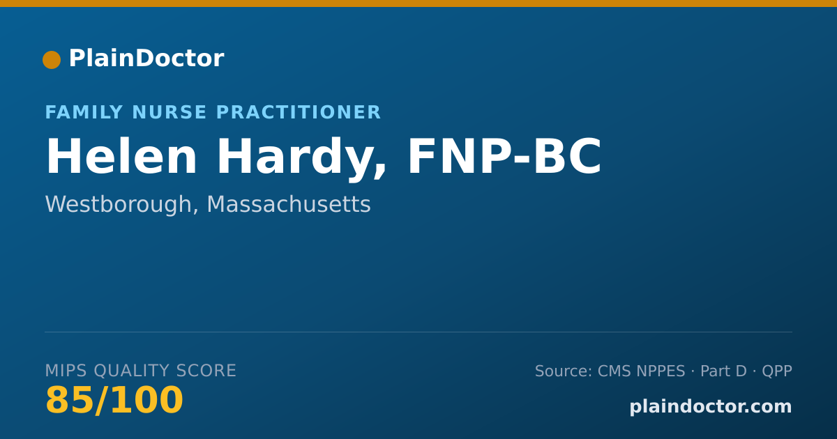 Shareable card for Helen Hardy, FNP-BC - Registered Nurse, Westborough, MA