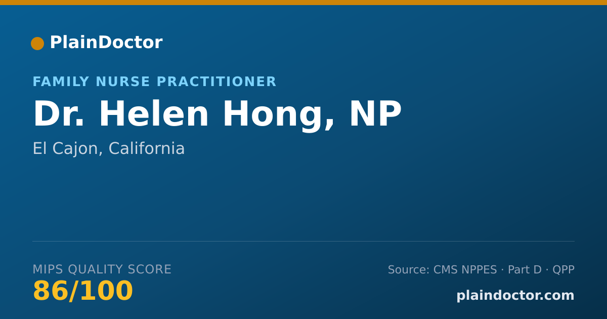 Shareable card for Helen Hong, NP - Family Nurse Practitioner, El Cajon, CA