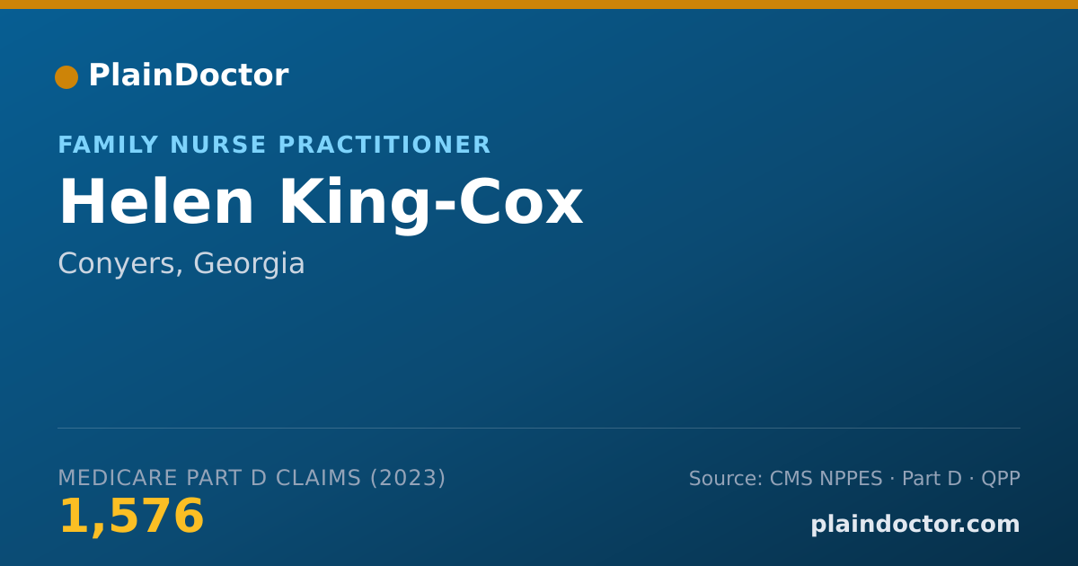 Shareable card for Helen King-Cox - Family Nurse Practitioner, Conyers, GA