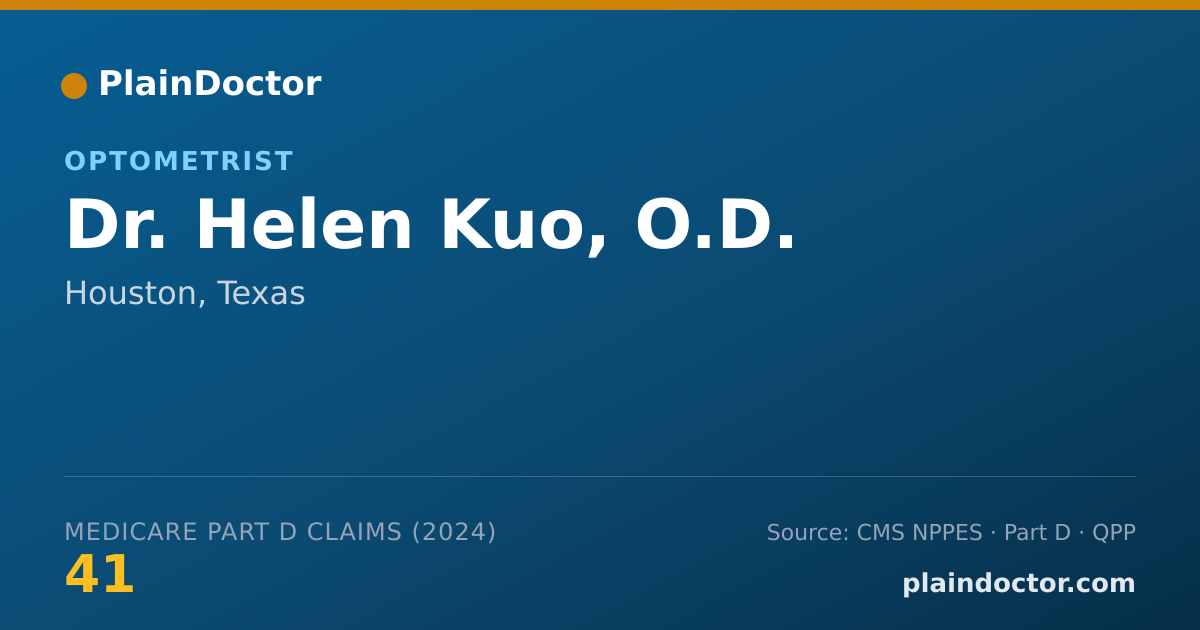 Shareable card for Helen Kuo, O.D. - Optometrist, Houston, TX