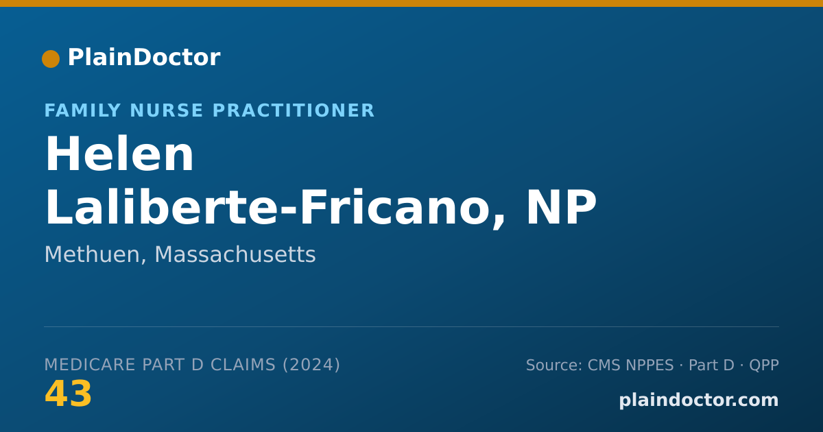 Shareable card for Helen Laliberte-Fricano, NP - Family Nurse Practitioner, Methuen, MA