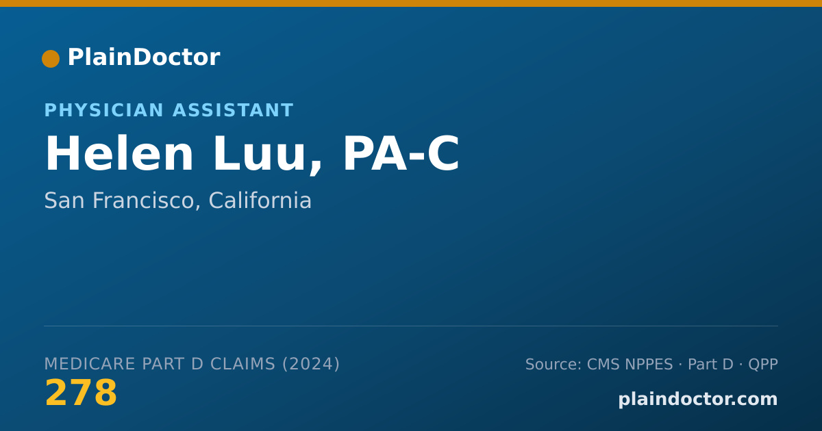 Shareable card for Helen Luu, PA-C - Physician Assistant, San Francisco, CA