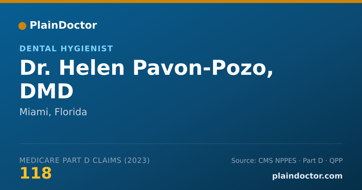 Shareable card for Helen Pavon-Pozo, DMD - Dental Hygienist, Miami, FL