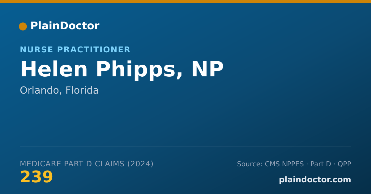 Shareable card for Helen Phipps, NP - Nurse Practitioner, Orlando, FL