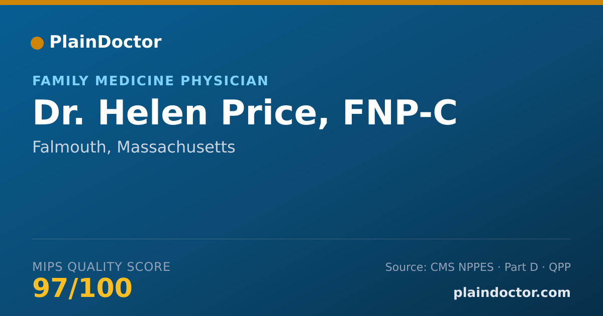 Shareable card for Helen Price, FNP-C - Family Medicine Physician, Falmouth, MA