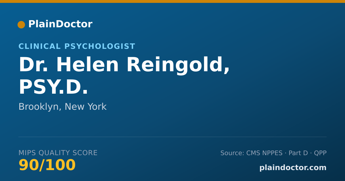 Shareable card for Helen Reingold, PSY.D. - Clinical Psychologist, Brooklyn, NY