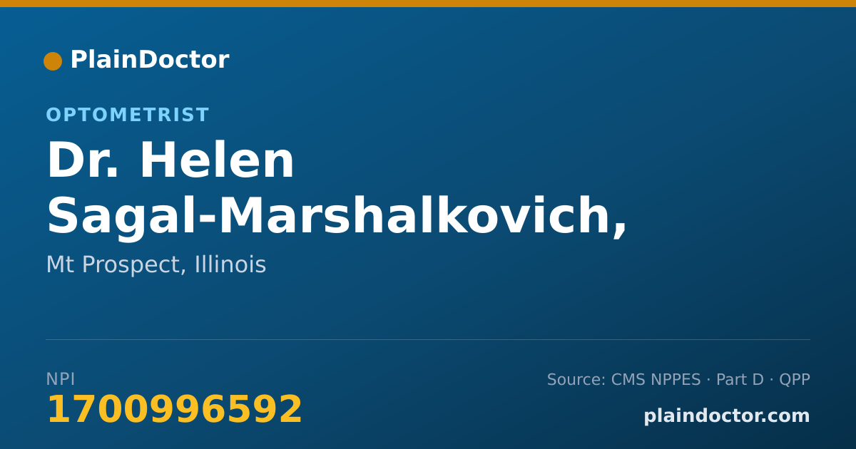 Shareable card for Helen Sagal-Marshalkovich, O.D. - Optometrist, Mt Prospect, IL