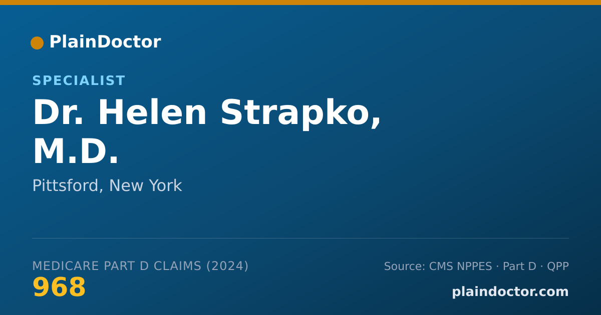 Shareable card for Helen Strapko, M.D. - Specialist, Pittsford, NY