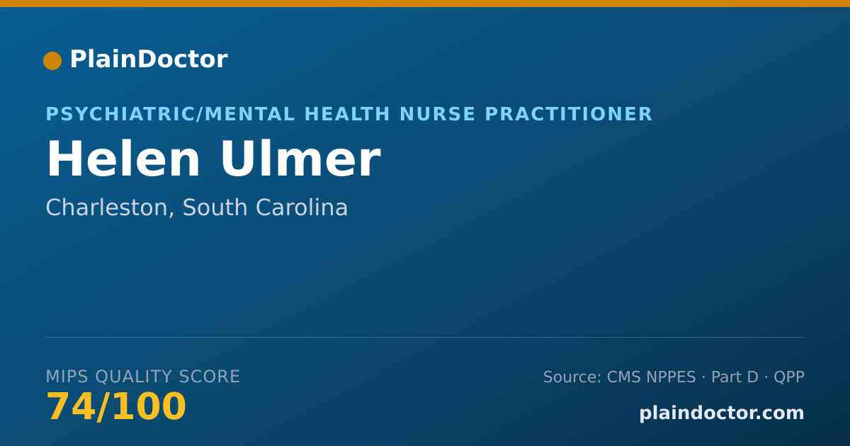 Shareable card for Helen Ulmer - Psychiatric/Mental Health Nurse Practitioner, Charleston, SC