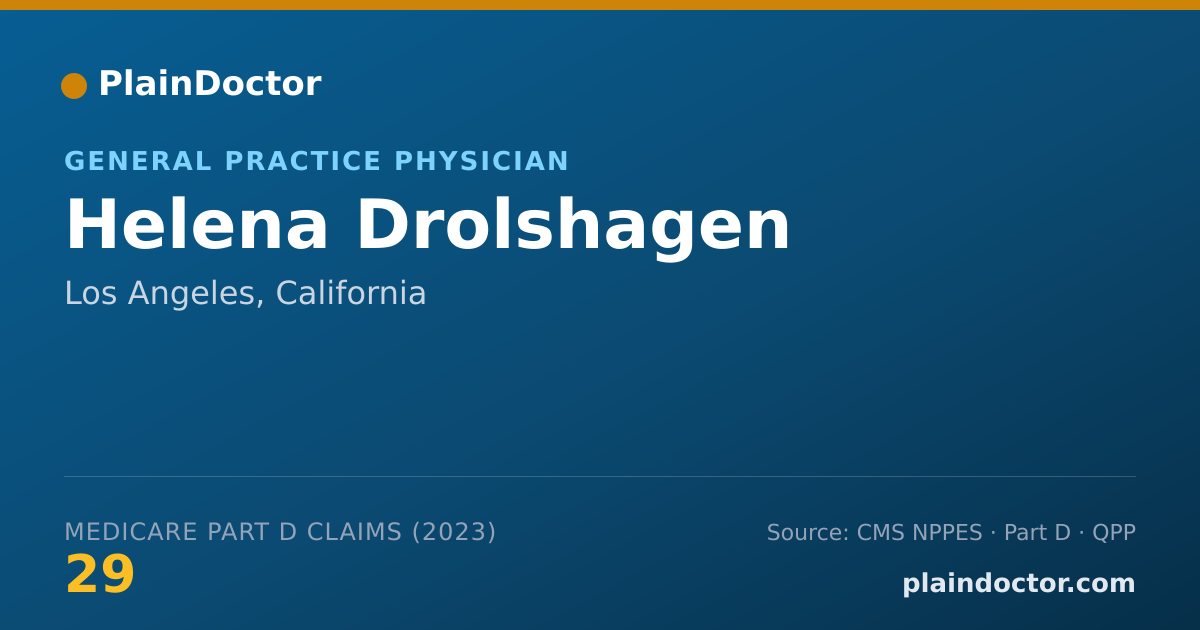 Shareable card for Helena Drolshagen - General Practice Physician, Los Angeles, CA