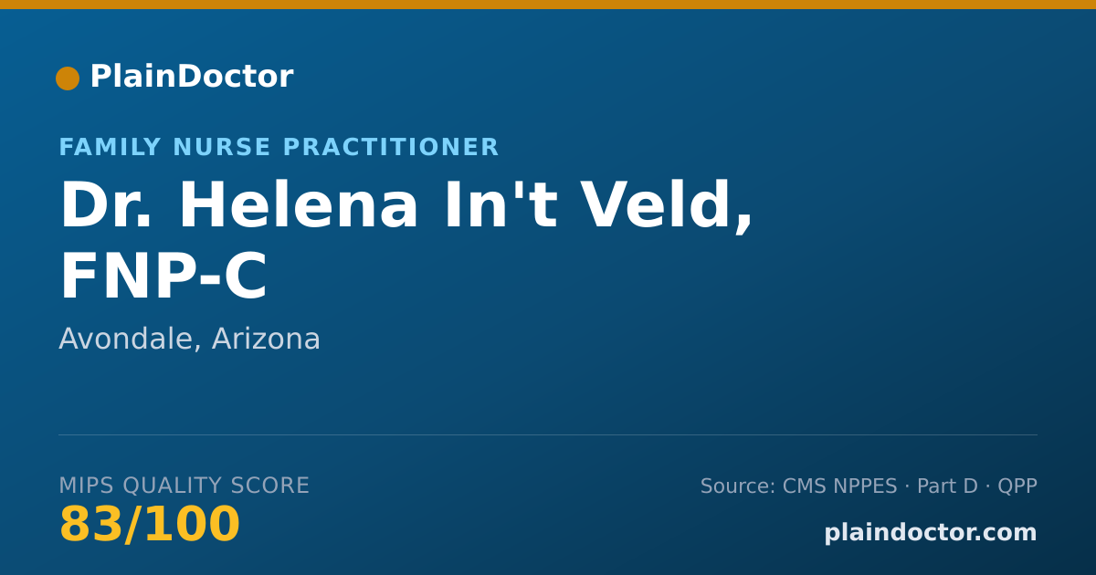Shareable card for Helena In't Veld, FNP-C - Family Nurse Practitioner, Avondale, AZ