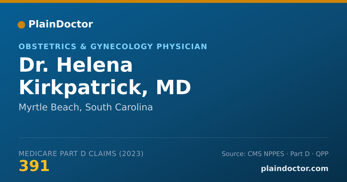 Shareable card for Helena Kirkpatrick, MD - Obstetrics & Gynecology Physician, Myrtle Beach, SC