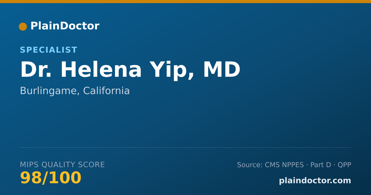 Shareable card for Helena Yip, MD - Specialist, Burlingame, CA