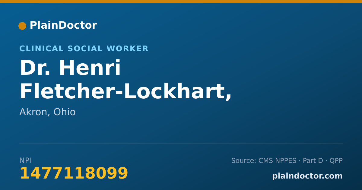 Shareable card for Henri Fletcher-Lockhart, LISW - Clinical Social Worker, Akron, OH