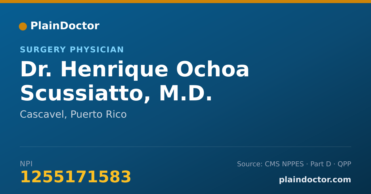 Shareable card for Henrique Ochoa Scussiatto, M.D. - Surgery Physician, Cascavel, PR