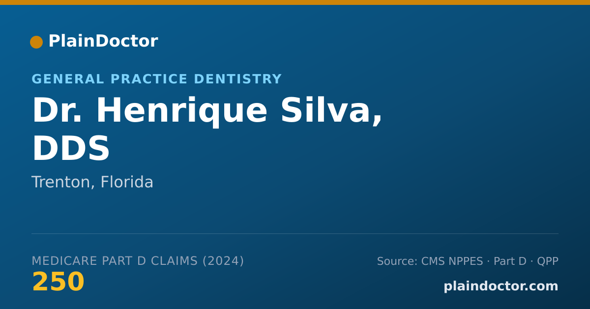 Shareable card for Henrique Silva, DDS - Dentist, Trenton, FL