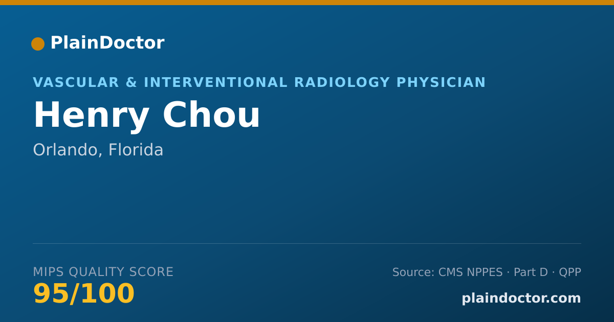 Shareable card for Henry Chou - Diagnostic Radiology Physician, Orlando, FL