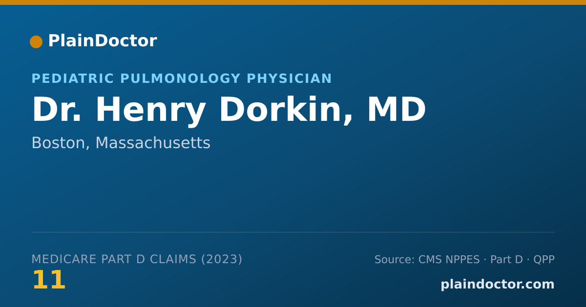 Shareable card for Henry Dorkin, MD - Pediatric Pulmonology Physician, Boston, MA
