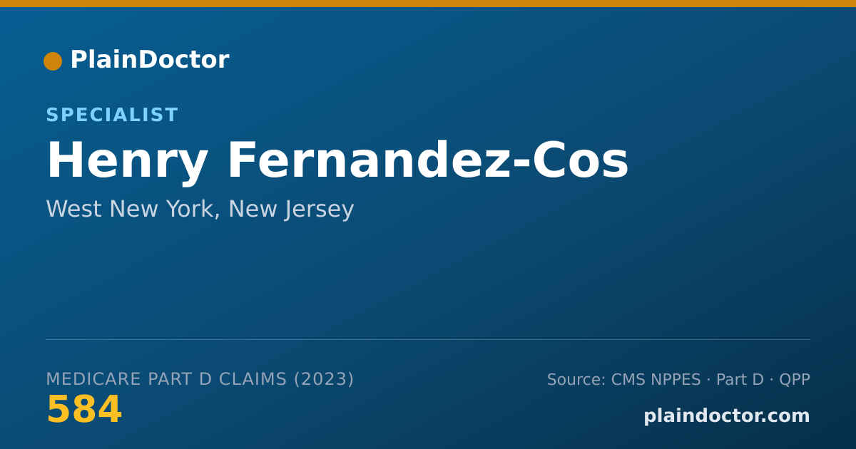 Shareable card for Henry Fernandez-Cos - Specialist, West New York, NJ