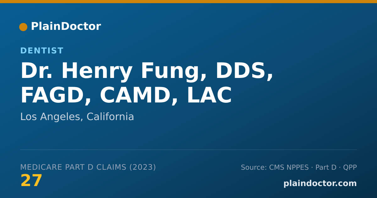 Shareable card for Henry Fung, DDS, FAGD, CAMD, LAC - Dentist, Los Angeles, CA