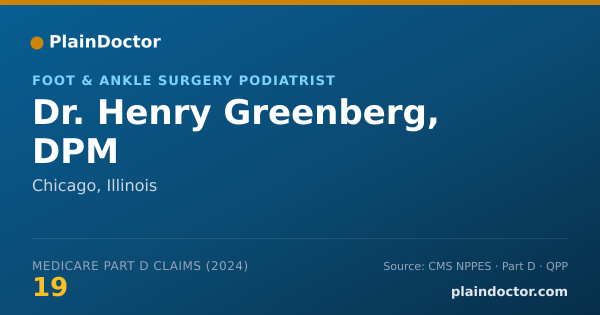Shareable card for Henry Greenberg, DPM - Foot & Ankle Surgery Podiatrist, Chicago, IL
